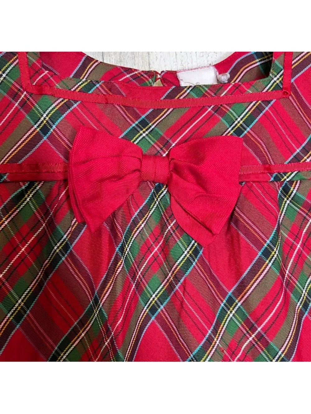 Disney Store Girls Size 7 8 Mickey Minnie Mouse Christmas Plaid Nightgown